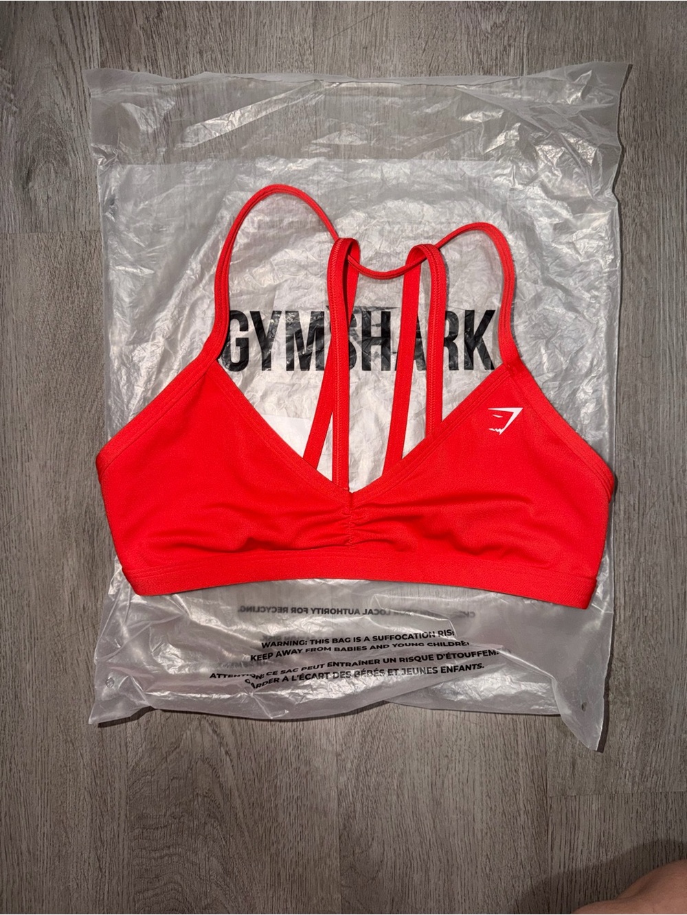 Gymshark Women's coral minimal Sports Bra